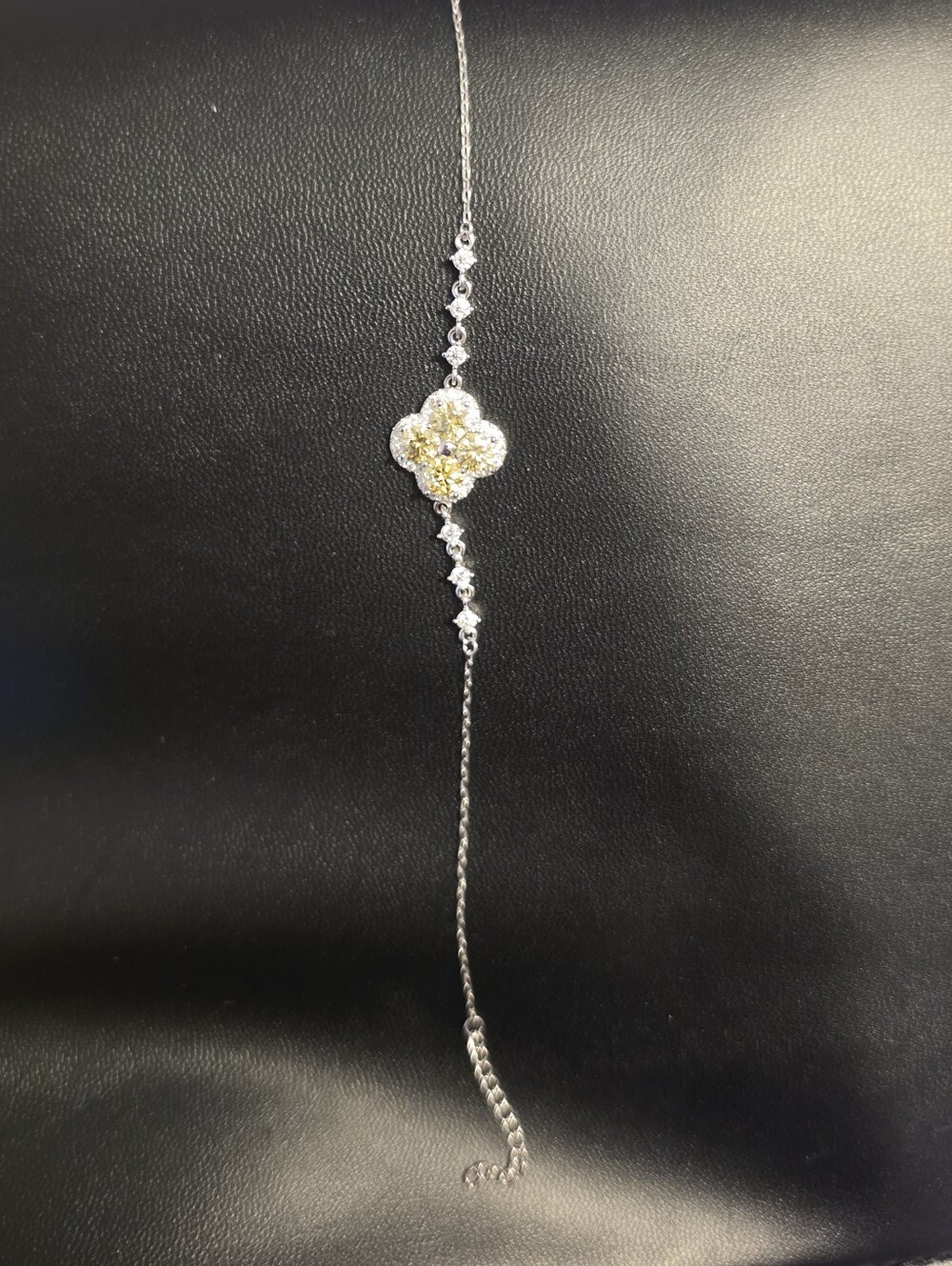 Yellow and Silver Flower Pendant Necklace - Women Jewelry